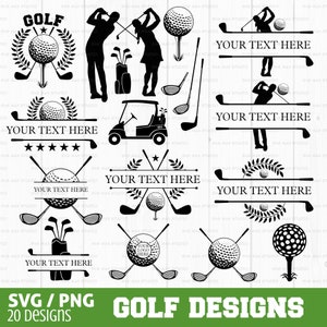 Golf geschnitten Dateien für Cricut & Silhouette, geschnittene Dateien für Cricut und Silhouette, geschnittene Dateien für Cricut und Silhouette