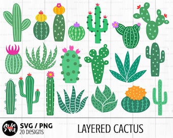 Pacchetto di cactus svg, succulente svg, deserto svg, clipart di cactus, cactus bambino, cactus stampabile, botanico svg, pianta da appartamento svg