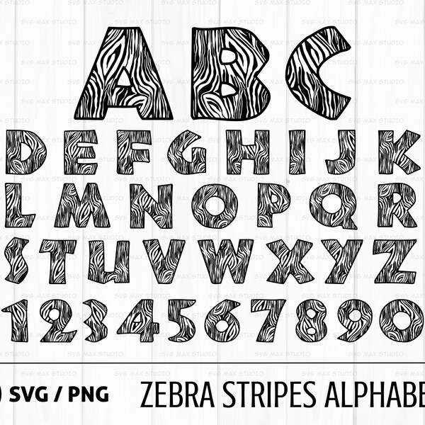 Zebra Print Letters - Etsy