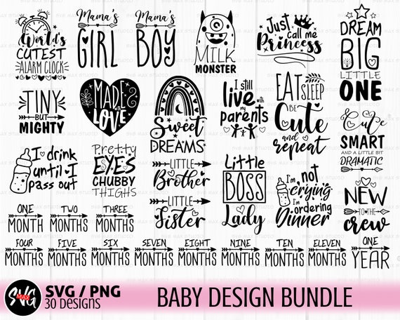 Baby Svg Bundle Newborn Svg Baby Sayings Svg Baby Girl Svg - Etsy