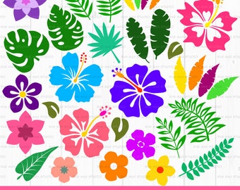 Flowers svg, flower svg, hibiscus svg, tropical flower svg, Hawaiian flower svg, Hawaii svg, Cut file for cricut and silhouette