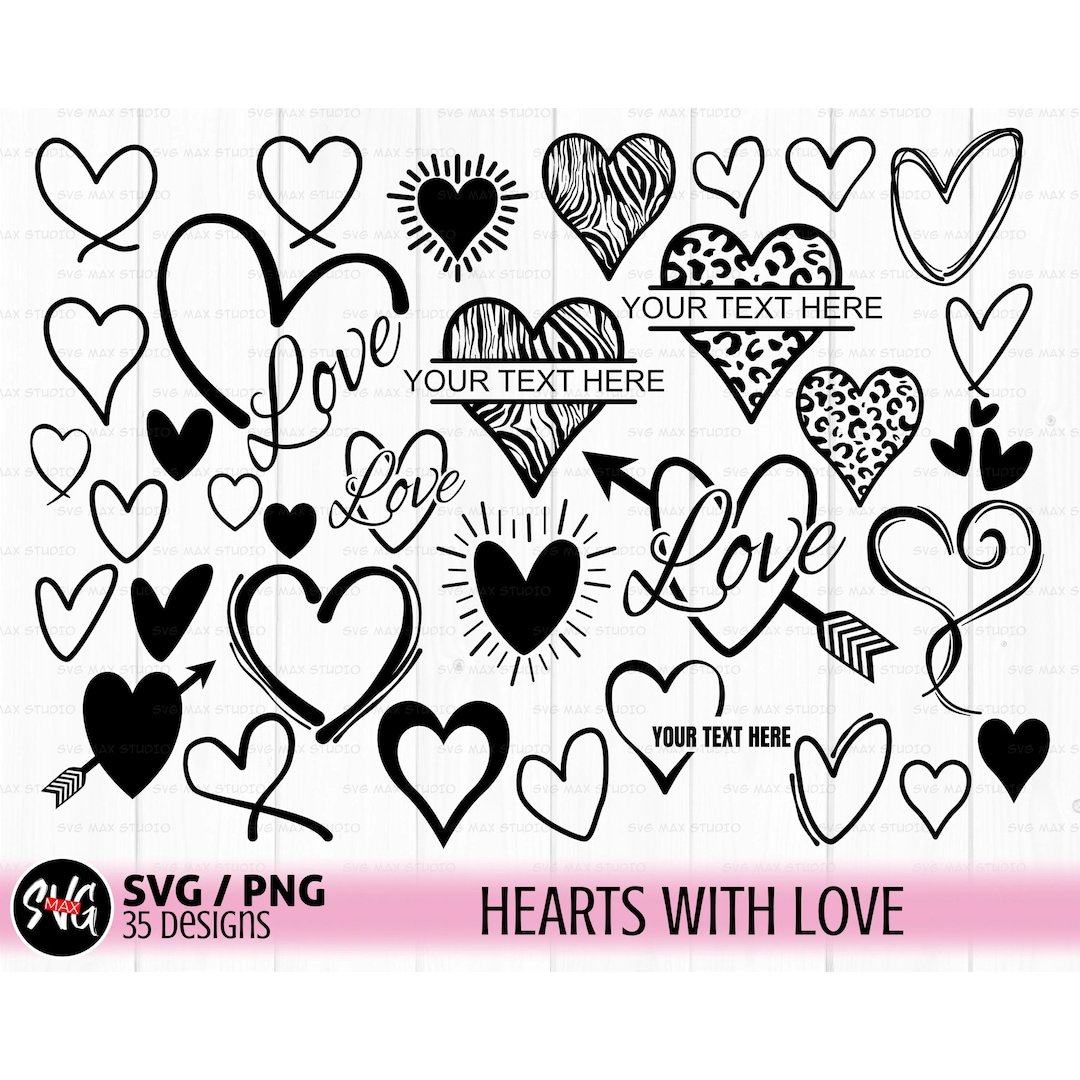 Heart Svg Bundle, Valentine Svg, Split Monogram Svg, Valentines Day Svg ...