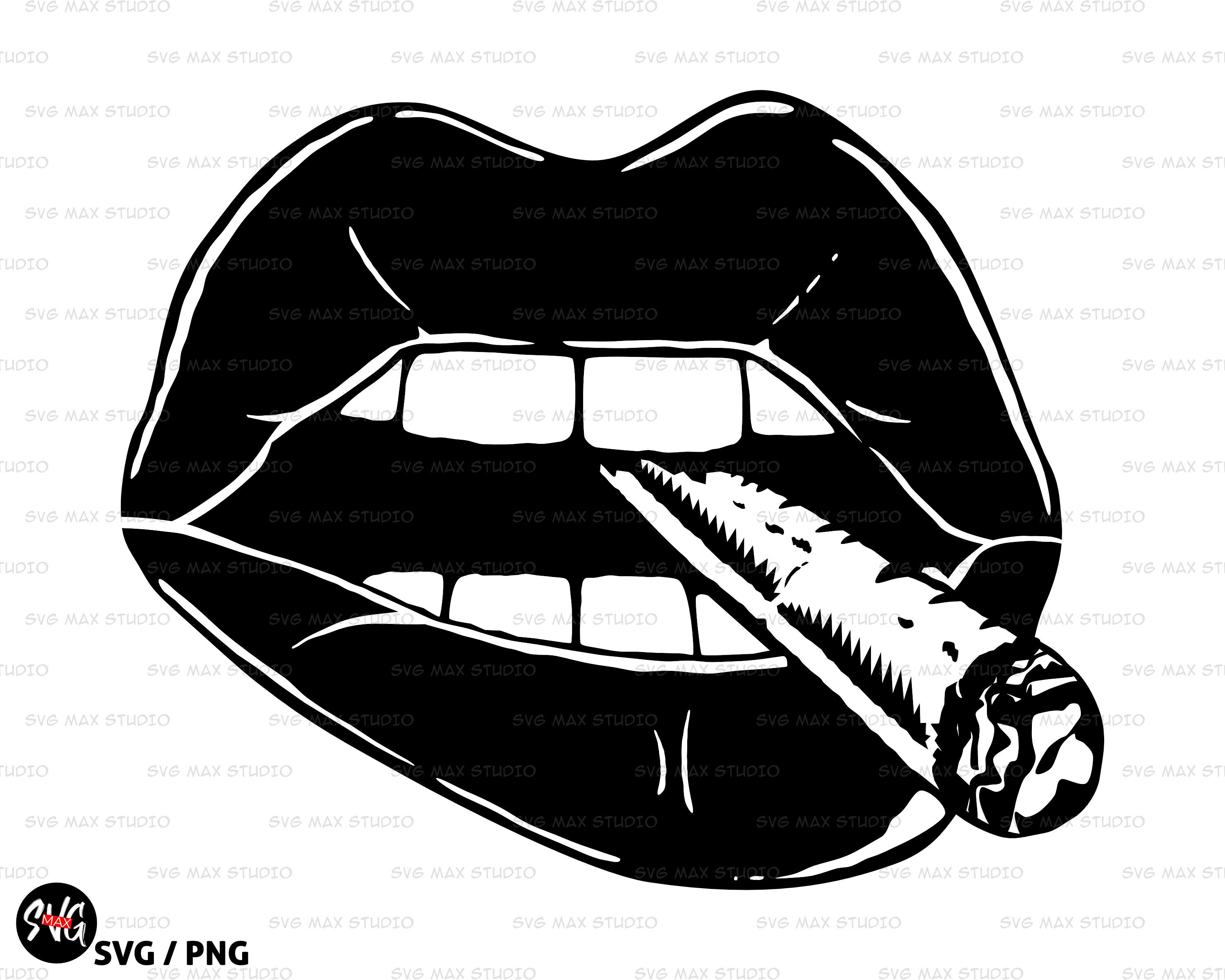 Stoner lips svg weed svg blunt svg cannabis svg marijuana | Etsy