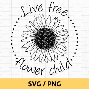 Wildblumen svg, Wildblumen svg, Blumenkind svg, wilde und freie svg, inspirierende svg, Blumen svg, Blumen svg, Schneidedatei für Cricut