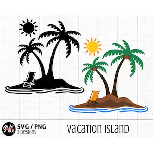 Ilha tropical svg, praia svg, verão svg, palmeira svg, Havaí svg, palmeira svg, férias svg, meditação svg, arquivo de corte para cricut