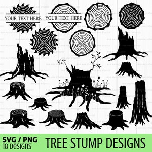 Baumstumpf svg, Holzscheibe svg, Baumstamm svg, Holzstamm svg, Baumring svg, Waldland svg, Holzfäller svg, Natur svg, cut Datei für Cricut