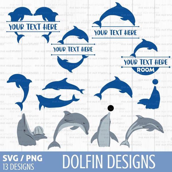 Dolphin svg bundle, dolphin monogram svg, ocean svg, fish svg, marine svg, split monogram svg, cut file for cricut and silhouette