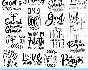 Christian Bundle svg, Jesus svg, bible quote svg, scripture svg, religious svg, bible verse svg, inspirational svg, faith svg, god, cut file