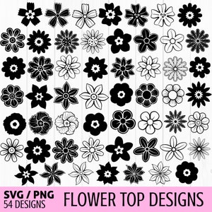 Bundle svg fleur, tournesol svg, svg marguerite, svg floral, svg printemps, svg été, fichier de coupe pour cricut et silhouette