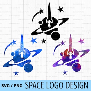 Espace svg, svg science, fusée svg, planète svg, svg galaxie, svg de la Nasa, svg de l'espace, png, fichier de coupe pour cricut et silhouette
