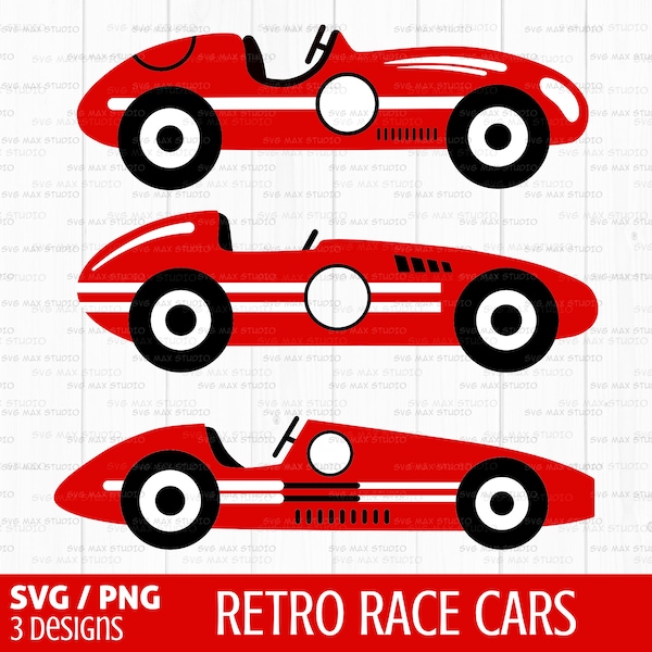 Retro race car svg bundle, drag racing svg, vintage race car svg, racing svg, sports car svg, birthday boy svg, race car clipart
