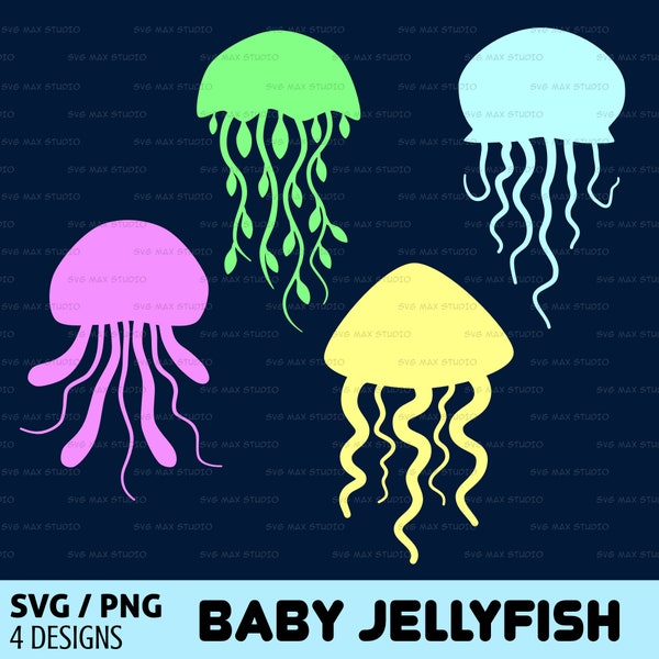 Jellyfish svg bundle, sea life svg, ocean svg, under the sea svg, cut file for cricut and silhouette