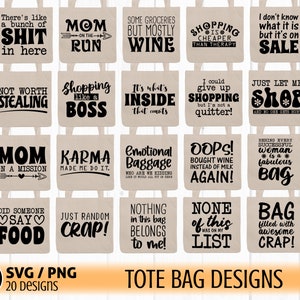 Tote Bag Svg Png Funny Tote Bag Svg Sarcastic Svg Mom Life - Etsy