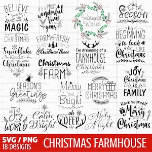 Farmhouse Christmas svg bundle, Christmas sign svg, Christmas shirt svg, merry Christmas svg, cut file  for cricut