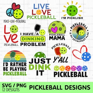 pickleball svg bundle, pickleball shirt svg, pickleball paddles, Cut files for Cricut, Silhouette