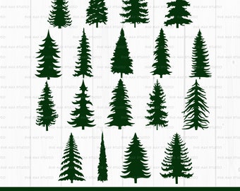 Pine tree svg bundle, Christmas tree svg, forest svg, camping svg, woodland svg, nature svg, cut file for cricut and silhouette