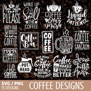 Kaffee Bundle, lustiges Kaffee svg, Kaffee Sprüche svg, aber erster Kaffee svg, Kaffee-Shirt svg, Kaffeetasse svg, Kaffeecliparts