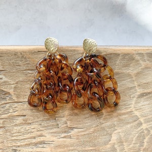 LINK UP |  Earrings - Tortoise Tassel