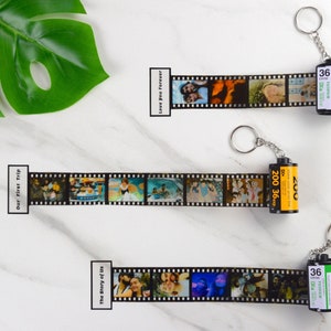 Memory Film Keychain 1-10 Photos - Personalized Camera Roll Gift, 2025, Birthday, Anniversary, Pride, Family, Pets, Father’s Day, Prom, Grad