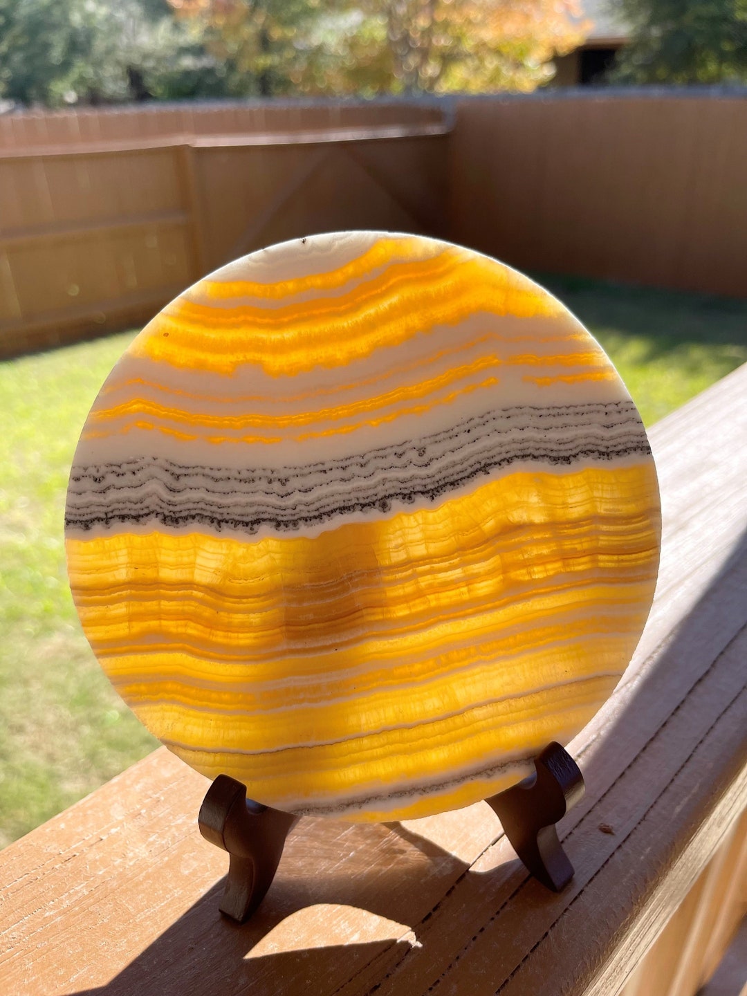 Honey Dendritic Calcite Slab Honey Calcite Slab yellow Calcite Plate