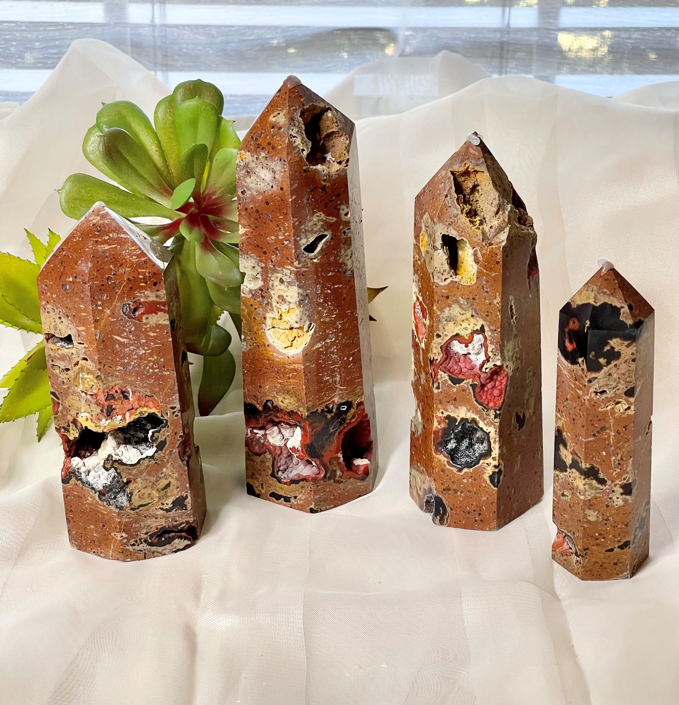 Red Fox Agate Tower Red Crater Agate Volcanic Red Blood Crater