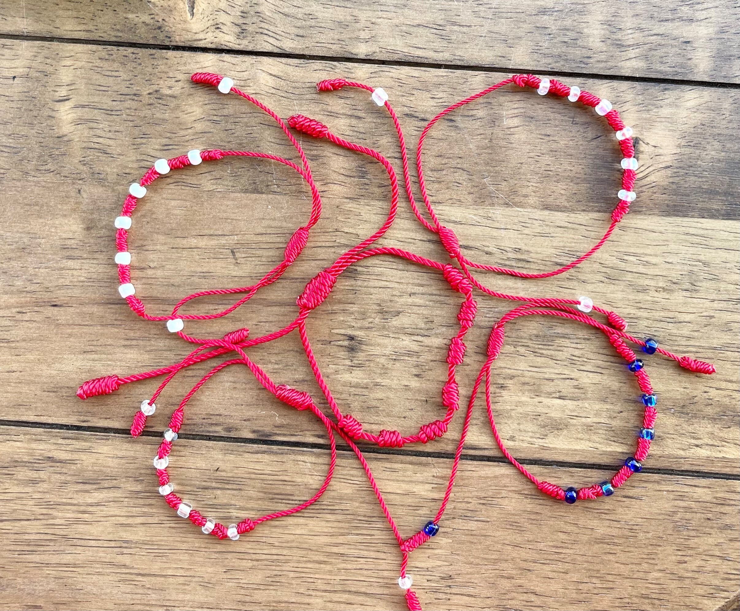 Red Thread Bracelet Protection 7 Knots Bracelet 7 knots | Etsy