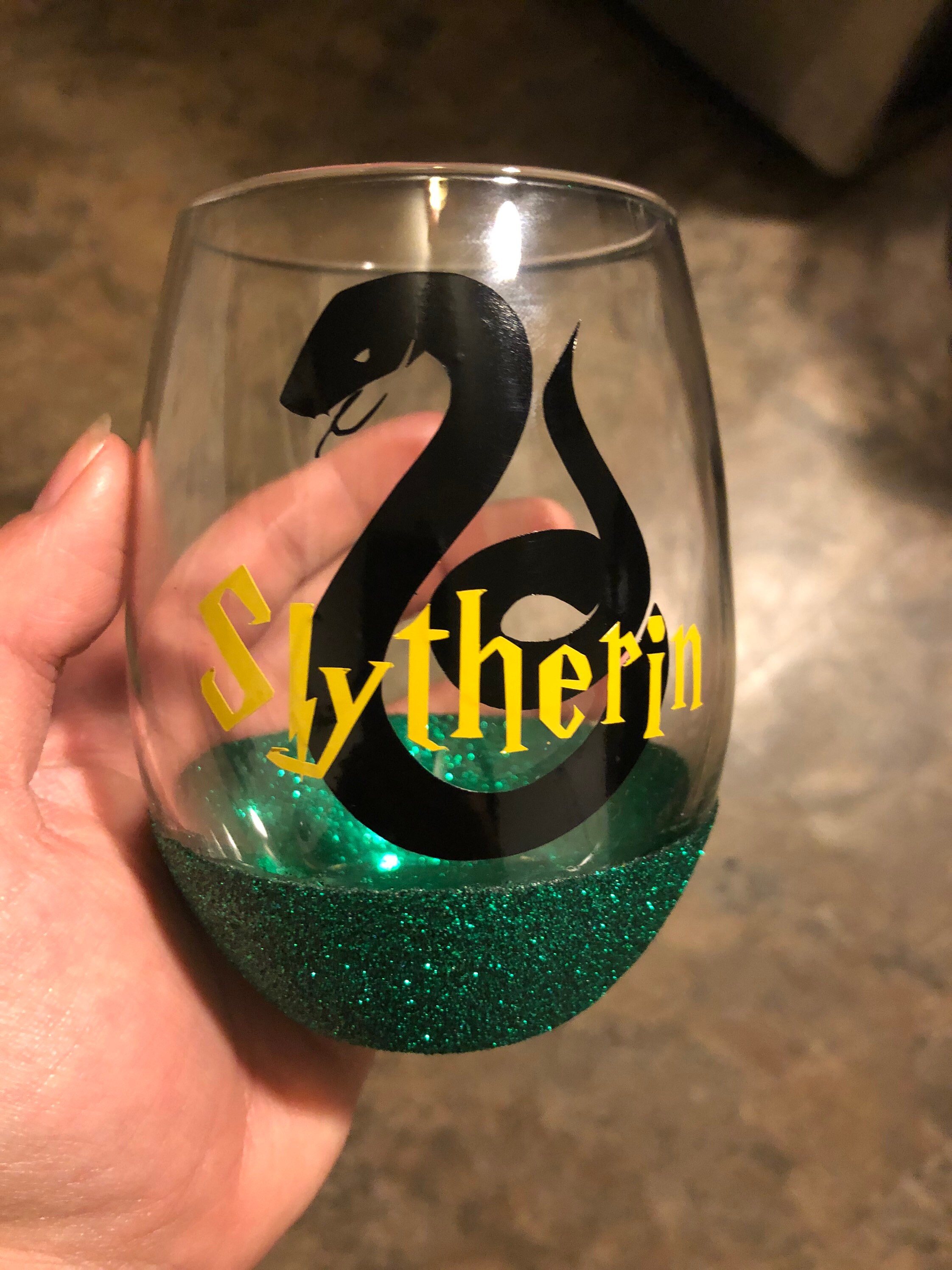 Harry Potter stemless wine glass set Etsy