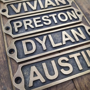 Personalized Brass Door sign & Plaques - Customized gifts - House warming gifts