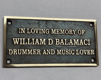 Customize Bronze Memorial Plaque – Personalized Tribute Sign – Outdoor/Indoor Remembrance Plate –  Engraved Tribute Signs