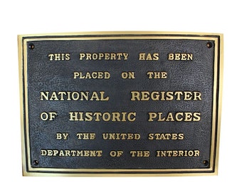 National Register signage - customized signs - business signage - made-to-order plaque