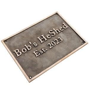 Established sign - Customized Brass door signs - Custom size plaques - Custom name signs - Vintage door sign - Personalized brass plaques