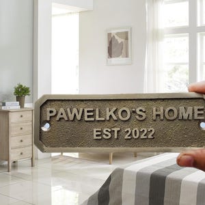 Personalized Brass signs & plaques -Brass gold finish wall plaques - Established signs- Brass Door plaques- Brass Door Sign- Custom sign