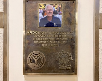 Customized Bronze Memorial Plaque with Photo - Personalized Dedication Plaques