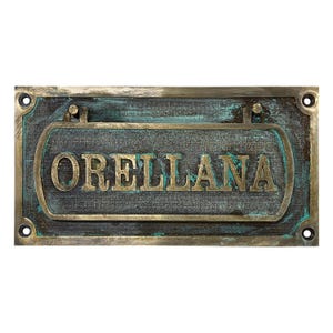 Buzón de latón personalizado - Solapa para correo - Buzón personalizado - Buzón de latón - Buzón vintage - Letreros para exteriores - Buzón personalizado