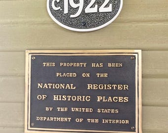 Custom Historic Property Plaque - Solid Brass National Register Style Sign -  Commemorative Signage