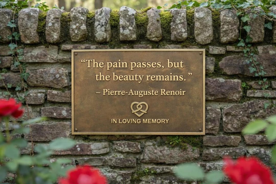 Personalized Bronze Dedication Plaque – Outdoor Memorial Marker ...