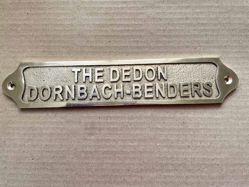 Customized Brass door signs - Custom language - Custom size plaques - personalized name signs - Gold finish plaque image 6