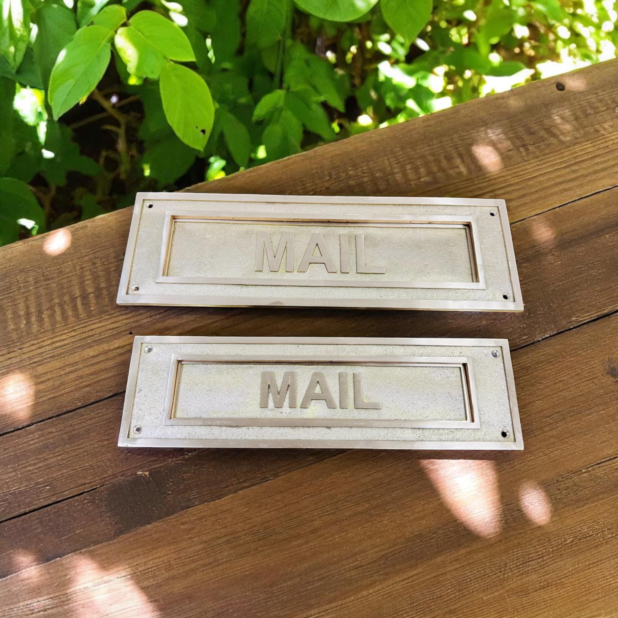 Mail Slot Labelling Personalized Brass Mail Slot - Inside Hinge Mail Flap - Customized ...