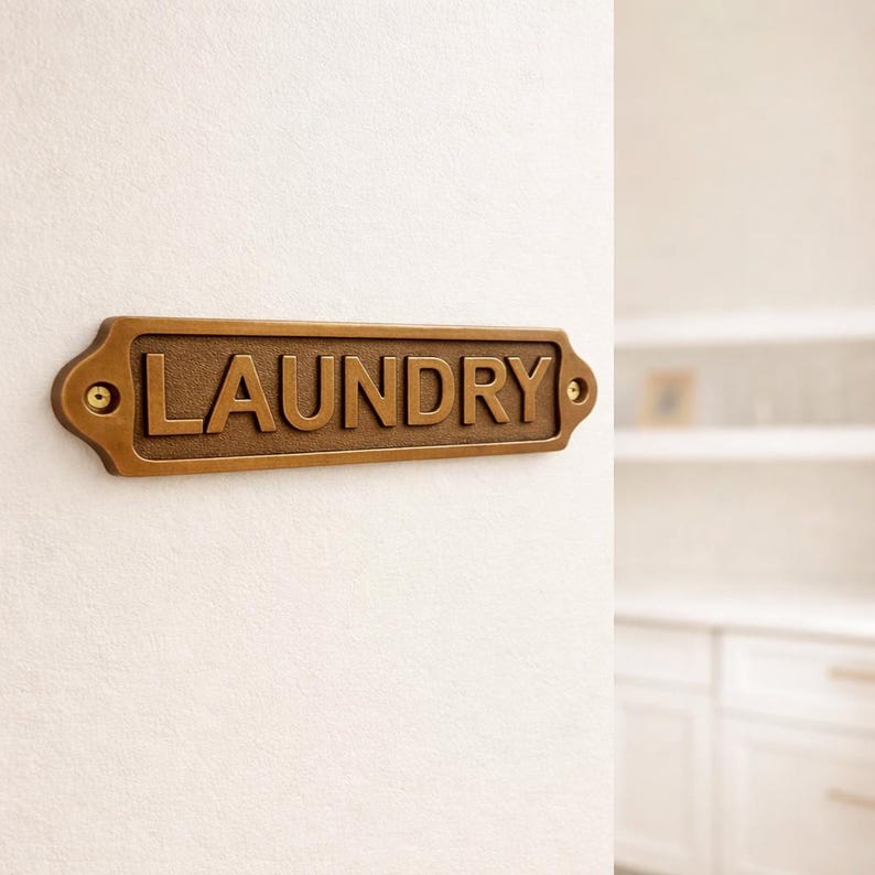 Vintage Laundry Room Sign – Rustic Cast Iron Wall Plaque, Door Sign ...