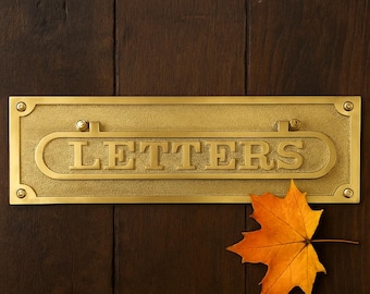 Kundenspezifische Briefe Mail Slot - Öffnungsschlitz für die Außenklappe des Briefschlitzes - Vintage Style Letter Box Plate