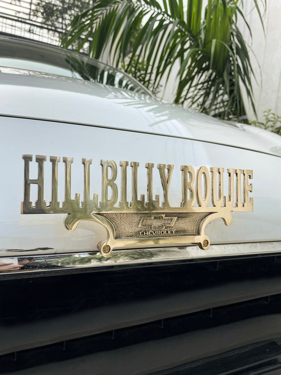Cast Brass Car Décor Sign  Easter Car Tag- Personalized Cast with Arch top Custom name/Number Sign car sports model tag