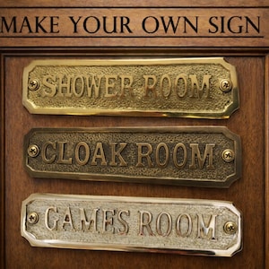 パーソナライズされた3Dドアサイン - カスタム真鍮サインプレート - ドアの上部にモダンなサイン - カスタマイズされたプレート