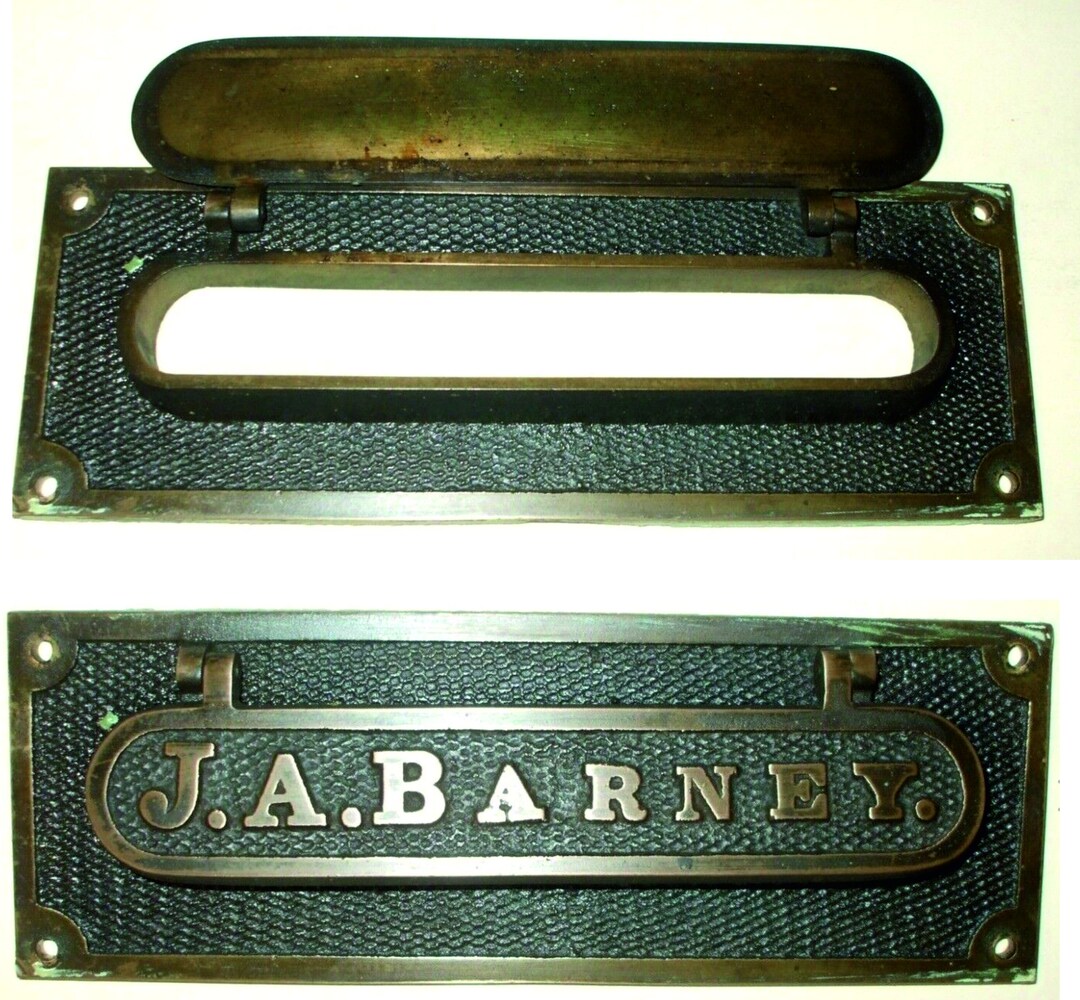 Antique Cast Brass Letter Box Flap Art Deco Cast Brass Etsy