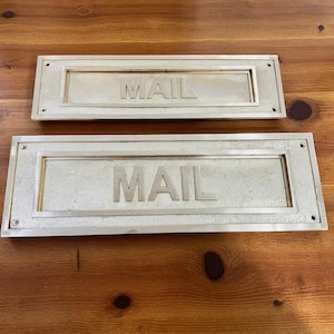 Bisagra interior Solapa de correo personalizada - Ranura para cartas personalizada - Ranura para correo de latón - Ranura para correo vintage - Letreros para exteriores - Ranura personalizada