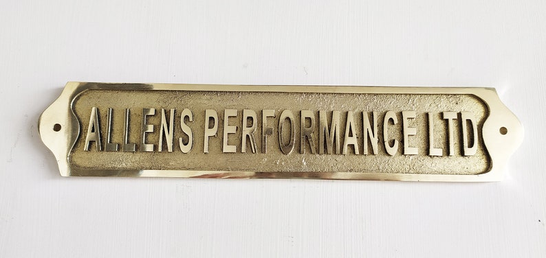Customized Brass door signs - Custom language - Custom size plaques - personalized name signs - Gold finish plaque image 8