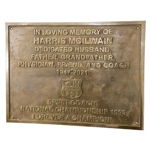 Memorial Plaques - Customized Cast Brass Historical markers - Vintage style Wall signs
