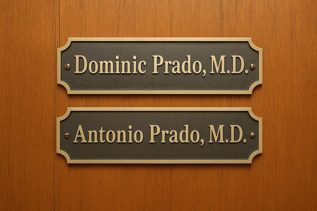 Customized Embossed Brass Nameplate | Personalized Bronze Door