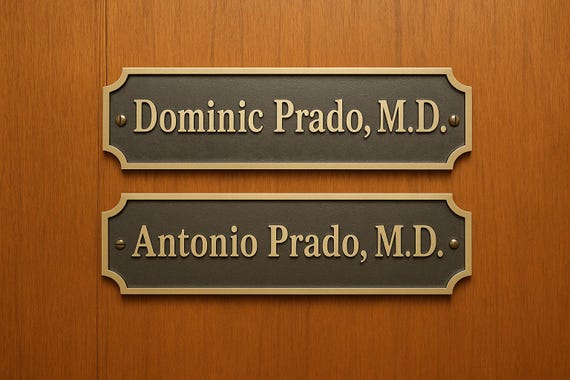 Customized Embossed Brass Nameplate | Personalized Bronze Door