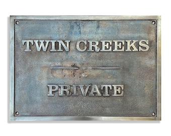Personalized Brass Plaque Corporate Sign Ideal for Recognition Plaques, Name Plates, and Awards - Home, or Lawn Decoration, Office Decor