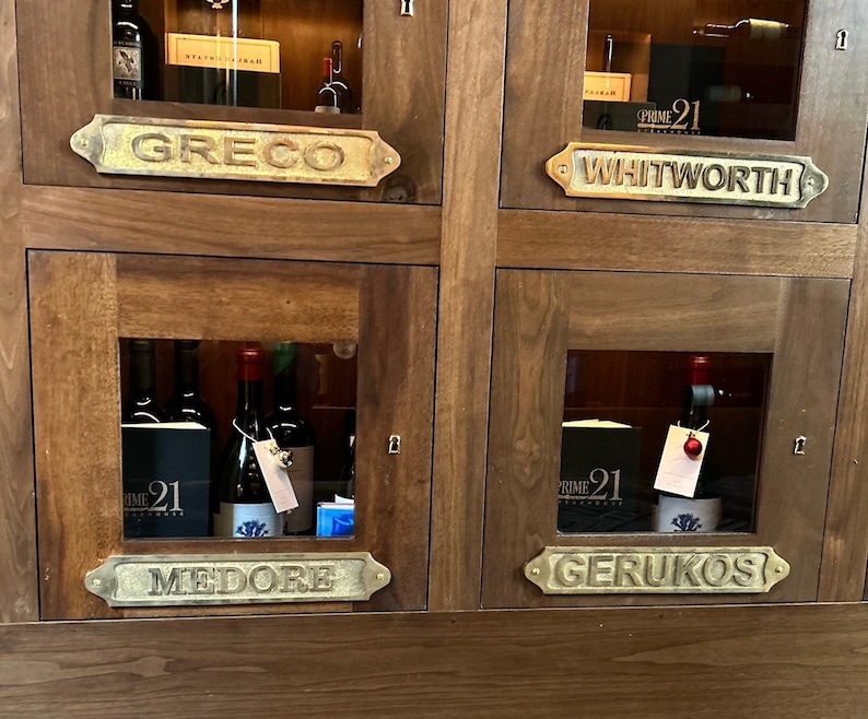 Customized Brass door signs - Custom language - Custom size plaques - personalized name signs - Gold finish plaque image 2